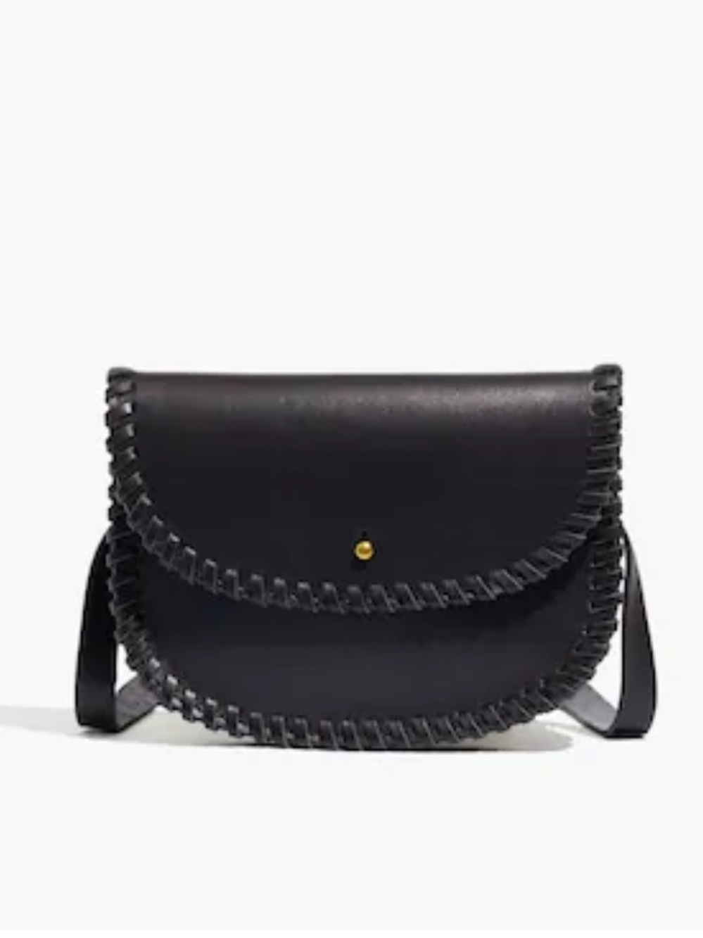 Madewell the whipstitch belt bag black leather